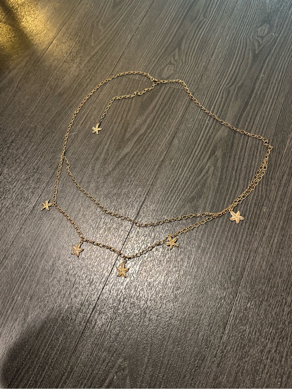 Vintage Y2K Gold Tone Starfish Waist Chain